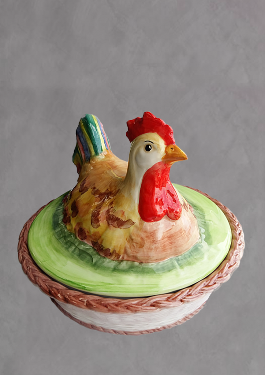 Блюдо "Курочка" для гарячого з кришкою