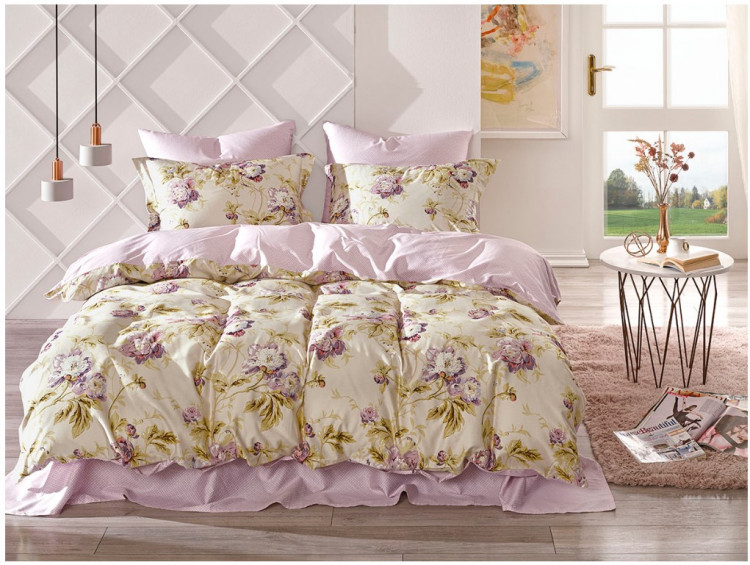 Постільна білизна "Lili Marlen", біла/лавандова