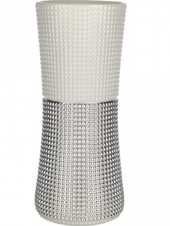 Ваза Quadri, h-35см, білий перли