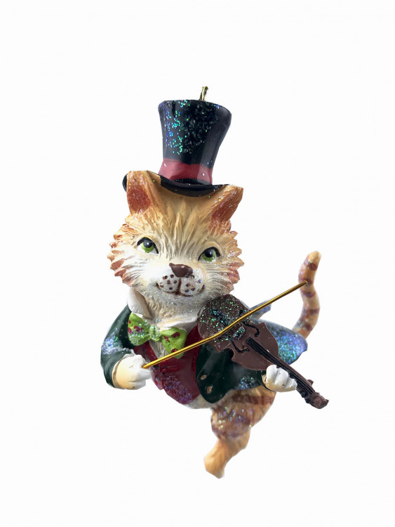 Підвіска "Кіт-скрипач" h-10 см