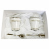 Чайний набір Fine 2 персона, 6 предметів срібний + білий