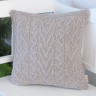 Декоративний в'язаний чохол для подушки Tommi 45*45 см, бежевий