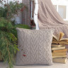 Декоративний в'язаний чохол для подушки Tommi 45*45 см, бежевий