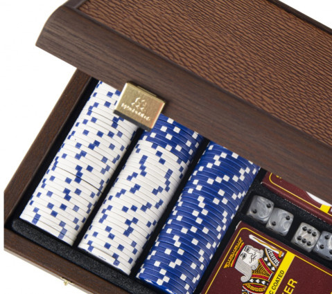 Покер "Brown" 39х22 екошкіра