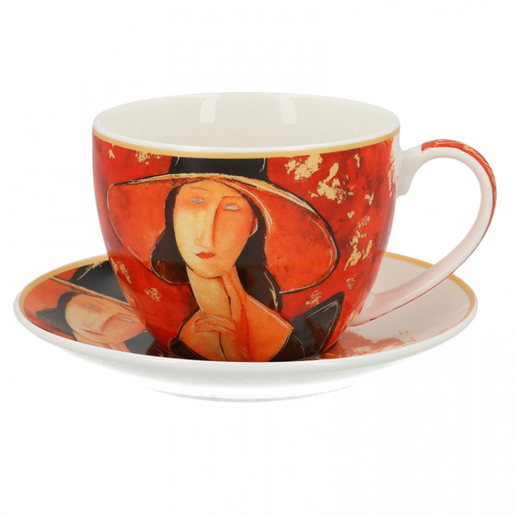 Чашка"Жінка в капелюсі та Маріо Варфольї.А. Модільяні"  250мл