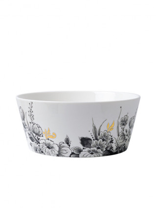 Салатник "Розквіт" d-15, 500 мл, біло/чорна