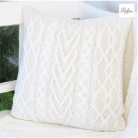 Декоративний в'язаний чохол для подушки Tommi 45*45 см, кремовий