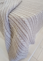 Плед Toskana в'язаний, темно-бежевий.