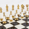 Шахи "Класичні з чорно-білими фігурами" 44х44 колір золото