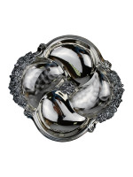 Мінажниця "Розкіш", колір срібний, d-32cм