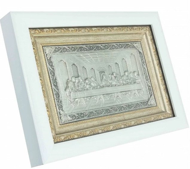 Ікона "Тайна вечеря" 31*23 колір срібло