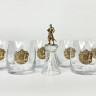 Набір келихів для віскі "Незламні" 7 предметів, колір золото