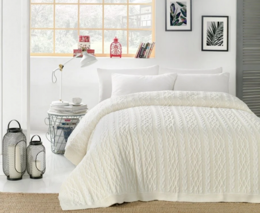 Плед в'язаний "Tommi", сірий