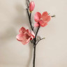 Букет магнолія з листям, h-105, 3 гілки, коралова