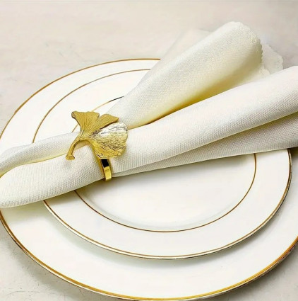 Кільце для серветок "Leave" колір золото