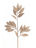Гілка Мерехтливі листочки, 65 см, шампань