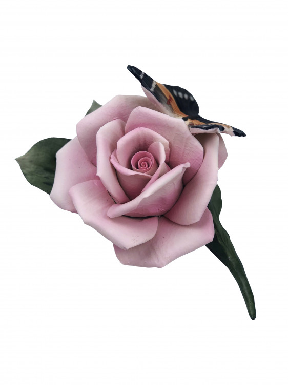 Статуетка "Троянда з метеликом" l-17 см