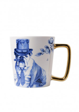 Чашка "Собака з сигарою" 300 мл, біла