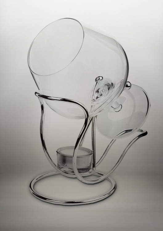 Набір для підігріву коньяку "Полум'я" h-20см