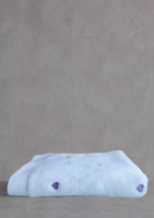 Рушник "Love" 50*100 см, білий з фіолетовим