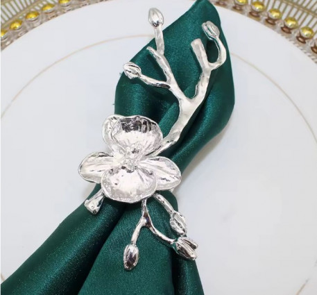 Кільце для серветок "Orchid" d-4, колір срібло