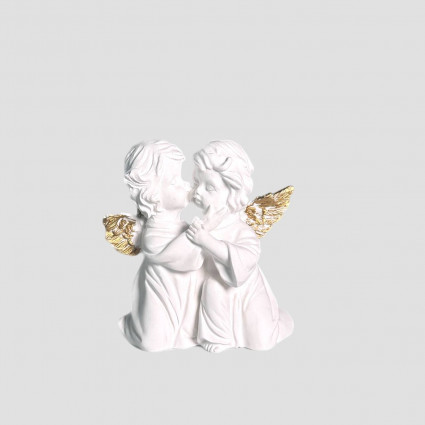 Статуетка "Янголятка" h-7, колір біло/золотий