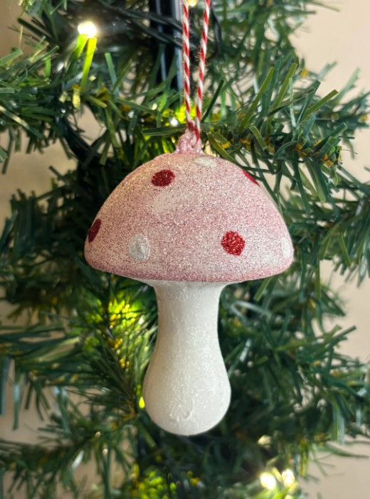 Підвіска "Гриб" h-14, рожева