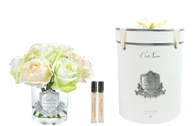 Парфумований букет “Blush & Green Bouquet” колір срібло