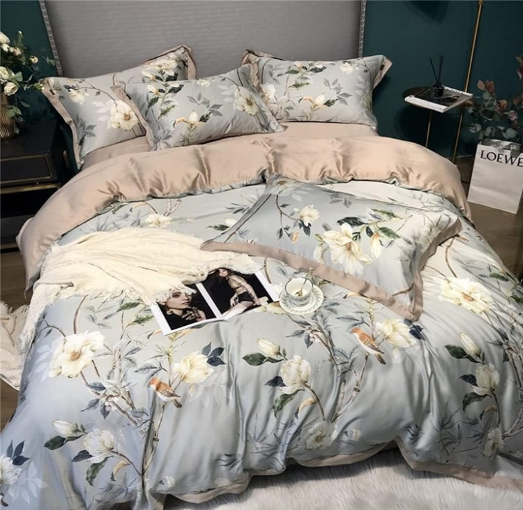 Набір постільної білизни "Ізабель" 4 предмети (сірий)