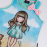 Пижама для девочки Twin Chica Hello (футболка + шорты) голубой 4 года