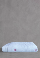 Рушник "Love" 85*150 см, білий з рожевим