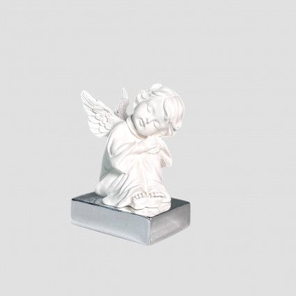 Статуетка "Янголятко" h-8, колір біло/срібний