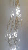 Гірлянда "Волосся ангела" 400 LED холодний білий, 20 метал.ниток, 2м+3м, адаптер