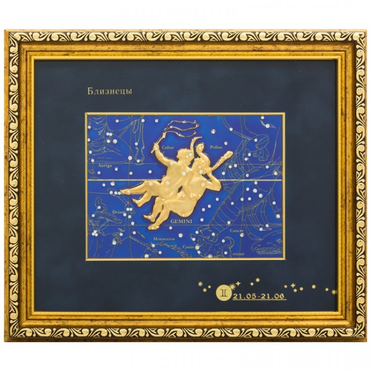 Сувенір "Знак зодиака "Близнюки" 34*30 синій