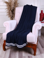 В'язаний плед Kalipso синій