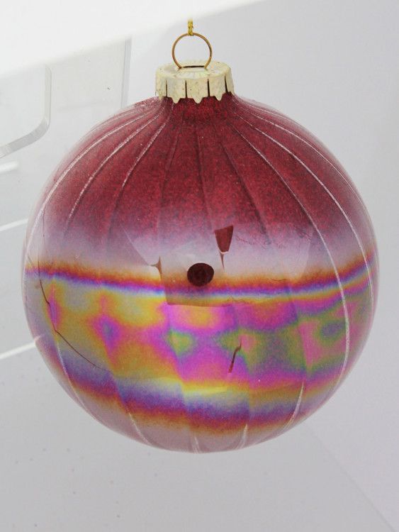 Шар Мерцающий красный, d-12см