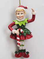 Підвіска Дівчинка Ельф з цукеркою, h-11 см