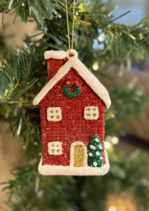 Підвіска "Будинок" h-14, червона