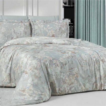 Постільна білизна "Lily" сіро/бежева