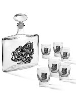 Набір для горілки "Полювання", колір срібло