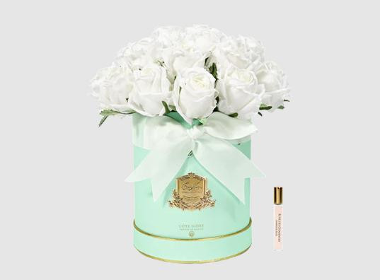 Парфумований букет у коробці "Rose Bouquet” колір золото