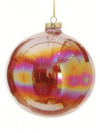 Куля Мерехтлива червона, d-8см