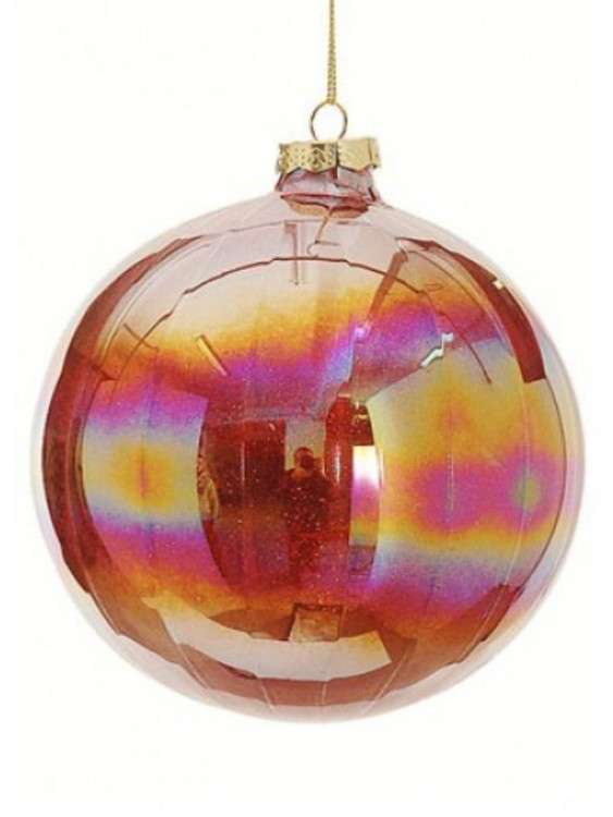 Шар Мерцающий красный, d-8см