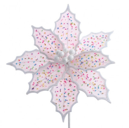 Квітка "Пуансетія" h-35, рожева