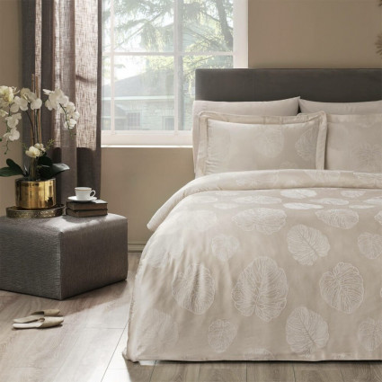 Постільна білизна з вишивкою Lidia,євро беж