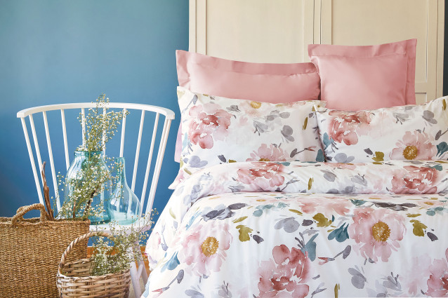 Постільна білизна "Boquette", рожевий/білий
