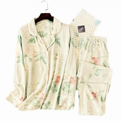 Піжама жіноча  "Flower", крем/рожева