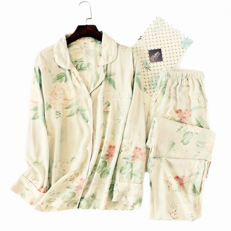 Піжама жіноча  "Flower", крем/рожева