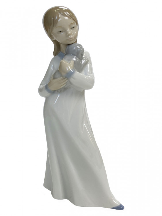 Статуетка Дівчинка з цуценям, h-21см