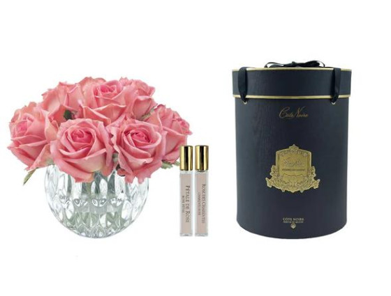 Парфумований букет "White Peach Rose” колір золото